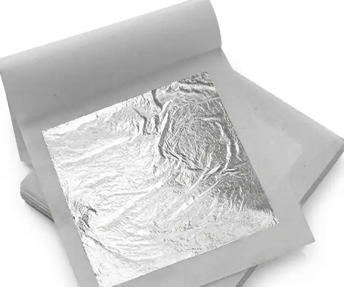 Pure Chandi Vark (edible Silver Leaf) 100 Pieces Medium